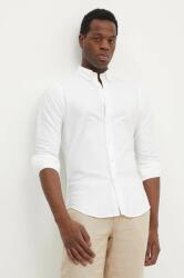 Ralph Lauren camasa din bumbac barbati, culoarea alb, cu guler button-down, slim, 710674095002 PPYH-KDM0PA_00X