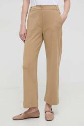 Weekend Max Mara pantaloni femei, culoarea bej, drept, high waist 2415780000000 PPYH-SPD0FA_80X