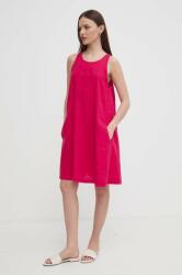 Benetton rochie din in culoarea roz, mini, drept PPYH-SUD1BY_43X