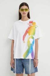 Levi's tricou din bumbac Pride femei, culoarea alb PPYH-TSD2B2_00X