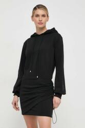 Patrizia Pepe rochie culoarea negru, mini, oversize PPYH-SUD0EJ_99X