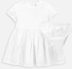 Coccodrillo rochie din bumbac pentru bebeluși culoarea alb, mini, evazati PPYH-SUG09N_00X