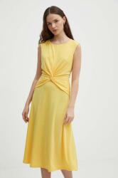 Ralph Lauren rochie culoarea galben, midi, evazati, 250872090 9BYX-SUD09T_10X