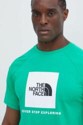 The North Face tricou din bumbac barbati, culoarea verde, cu imprimeu, NF0A87NJPO81 PPYH-TSM29F_77X