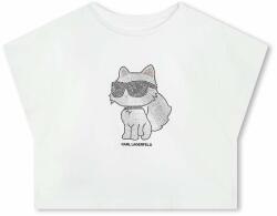 KARL LAGERFELD tricou de bumbac pentru copii culoarea alb PPYH-TSG03R_00X