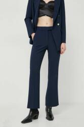 Marella pantaloni femei, culoarea bleumarin, drept, high waist 2413130000000 PPYH-SPD0FL_59X