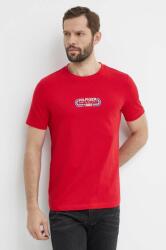 Tommy Hilfiger tricou din bumbac bărbați, culoarea roșu, cu imprimeu, MW0MW34429 PPYH-TSM1EN_33X