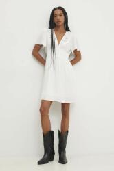 ANSWEAR rochie culoarea alb, mini, evazati BBYH-SSD087_00X