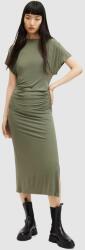 AllSaints rochie NATALIE culoarea verde, midi, mulata PPYH-SUD283_81X (WD511Z)