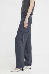 G-Star Raw pantaloni femei, culoarea gri, fason cargo, high waist, D24598-D521 9BYH-SPD023_90Y