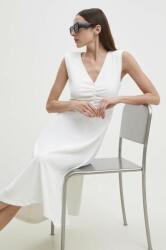 ANSWEAR rochie culoarea alb, mini, evazati BBYH-SSD03P_00X