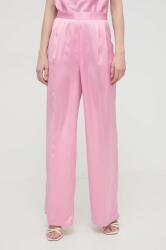 Twinset pantaloni femei, culoarea roz, lat, high waist PPYH-SPD05I_30X