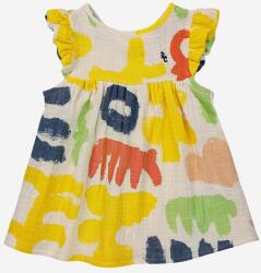 Bobo Choses rochie din bumbac pentru bebeluși culoarea galben, mini, evazati PPYH-SUG0GA_11X