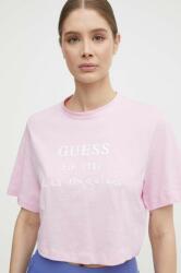 Guess tricou din bumbac DAKOTA femei, culoarea roz, V4GI13 JA914 PPYH-TSD1AU_30X (V4GI13.JA914)