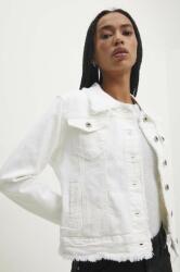 Answear Lab geaca jeans femei, culoarea alb, de tranzitie BBYH-KUD06A_00X