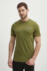 PUMA tricou din bumbac BETTER ESSENTIALS bărbați, culoarea verde, uni, 675977 PPYH-TSM1LK_91X