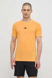 adidas Performance tricou de antrenament D4T culoarea galben, neted, IS3818 PPYH-TSM0EP_11X (IS3818)