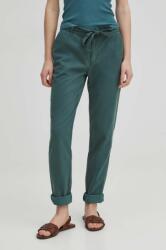 Medicine pantaloni femei, culoarea verde, fason chinos, high waist ZPYH-SPD050_67X