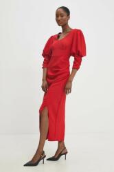 ANSWEAR rochie culoarea rosu, maxi, drept BBYH-SUD0FB_33X
