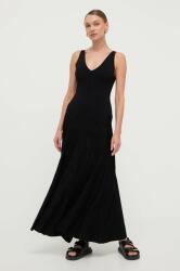 TWINSET rochie culoarea negru, maxi, evazati PPYH-SUD18G_99X