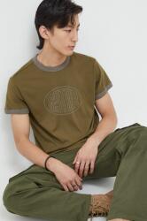 G-Star Raw tricou din bumbac barbati, culoarea verde, cu imprimeu PPYH-TSM04C_78X
