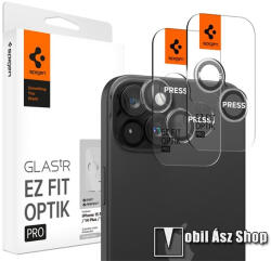 Spigen APPLE iPhone 15, 15 Plus, SPIGEN OPTIK PRO kameravédő üvegfólia, 2db, 9H, Átlátszó (AGL06918)