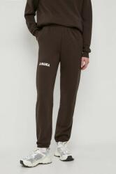 La Mania pantaloni de trening culoarea maro, high waist 9BYX-SPD162_89X