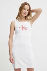 Calvin Klein rochie culoarea alb, mini, mulată J20J223069 PPYH-SUD1NS_00X