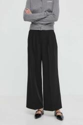 2NDDAY pantaloni 2ND Miles - Daily Sleek femei, culoarea negru, drept, high waist, 2000160151 99KK-SPD0BO_99X