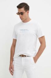 Pepe Jeans tricou din bumbac CINTHOM barbati, culoarea alb, cu imprimeu, PM509369 PPYH-TSM10H_00X