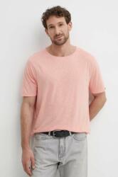 Tommy Hilfiger tricou din amestec de in culoarea roz, uni UM0UM03226 PPYH-TSM11N_30X