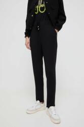 Liu Jo pantaloni femei, culoarea negru, drept, high waist PPYH-SPD0I6_99X