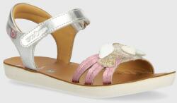 Shoo Pom sandale din piele pentru copii GOA TOUCAN culoarea argintiu PPYH-OBG0SG_SLV