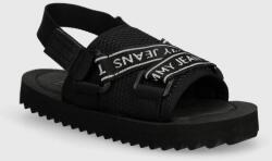Tommy Jeans sandale TJW PREMIUM EVA SANDAL femei, culoarea negru, EN0EN02462 PPYH-OBD1YW_99X