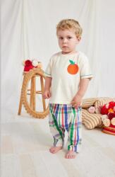 Bobo Choses tricou din bumbac pentru bebelusi culoarea bej, cu imprimeu PPYH-TSK03U_12X