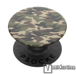 Popsockets UNIVERZÁLIS POPSOCKETS ujjtámasz, fogást segítő - biztos fogás készülékéhez, készülékre ragasztható, többfunkciós - TEREPMINTÁS - 801986 (801986)
