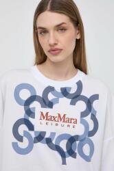 Max Mara Leisure tricou din bumbac femei, culoarea alb 2416970000000 PPYH-TSD15I_00X