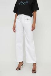 Liu Jo pantaloni femei, culoarea alb, evazati, high waist PPYH-SPD0IF_00X