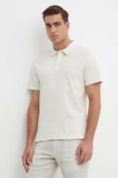 Pepe Jeans tricou polo din in culoarea bej, neted PPYH-POM03K_01X