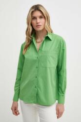 MAX&Co. MAX&Co. cămașă din bumbac femei, culoarea verde, cu guler clasic, relaxed, 2416111044200 2416110000000 PPYH-KDD0IG_77X