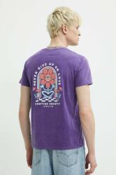 Kaotiko tricou din bumbac culoarea violet, cu imprimeu, AM007-01-G002 PPYH-TSU05B_45X
