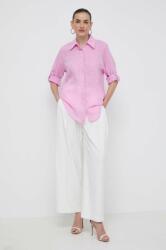 MARELLA cămașă de in culoarea roz, cu guler clasic, regular 2413110000000 PPYH-KDD08O_30X