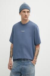 G-Star Raw tricou din bumbac barbati, culoarea albastru marin, cu imprimeu PPYH-TSM1EE_55X