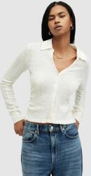 AllSaints bluza CONNIE SHIRT femei, culoarea alb, neted, W095PA PPYH-BDD0IO_00X
