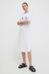 Giorgio Armani rochie din bumbac culoarea alb, mini, drept PPYH-SUD16M_00X