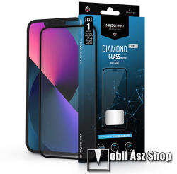 MyScreen APPLE iPhone 14 Plus, MYSCREEN DIAMOND GLASS LITE EDGE üvegfólia, Fekete, 9H, Teljes (MD6865 DGLFG)