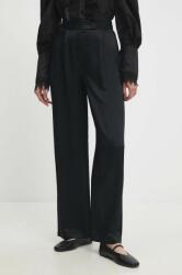 Answear Lab pantaloni femei, culoarea negru, lat, high waist BBYH-SPD04C_99X