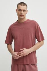 Reebok tricou din bumbac barbati, culoarea roz, neted, 100076357 PPYH-TSM2I3_34X
