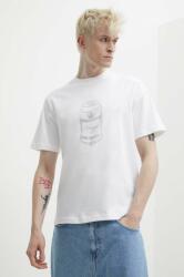 Hugo tricou din bumbac barbati, culoarea alb, cu imprimeu, 50513832 PPYH-TSM0U3_00X