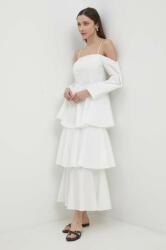 ANSWEAR rochie culoarea alb, maxi, evazati BBYH-SUD0F1_00X